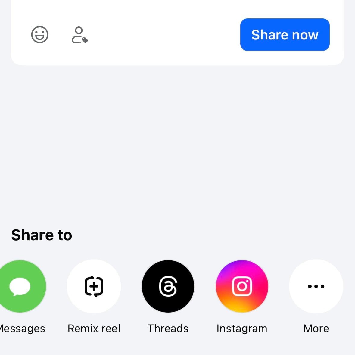 Facebook Share Menu