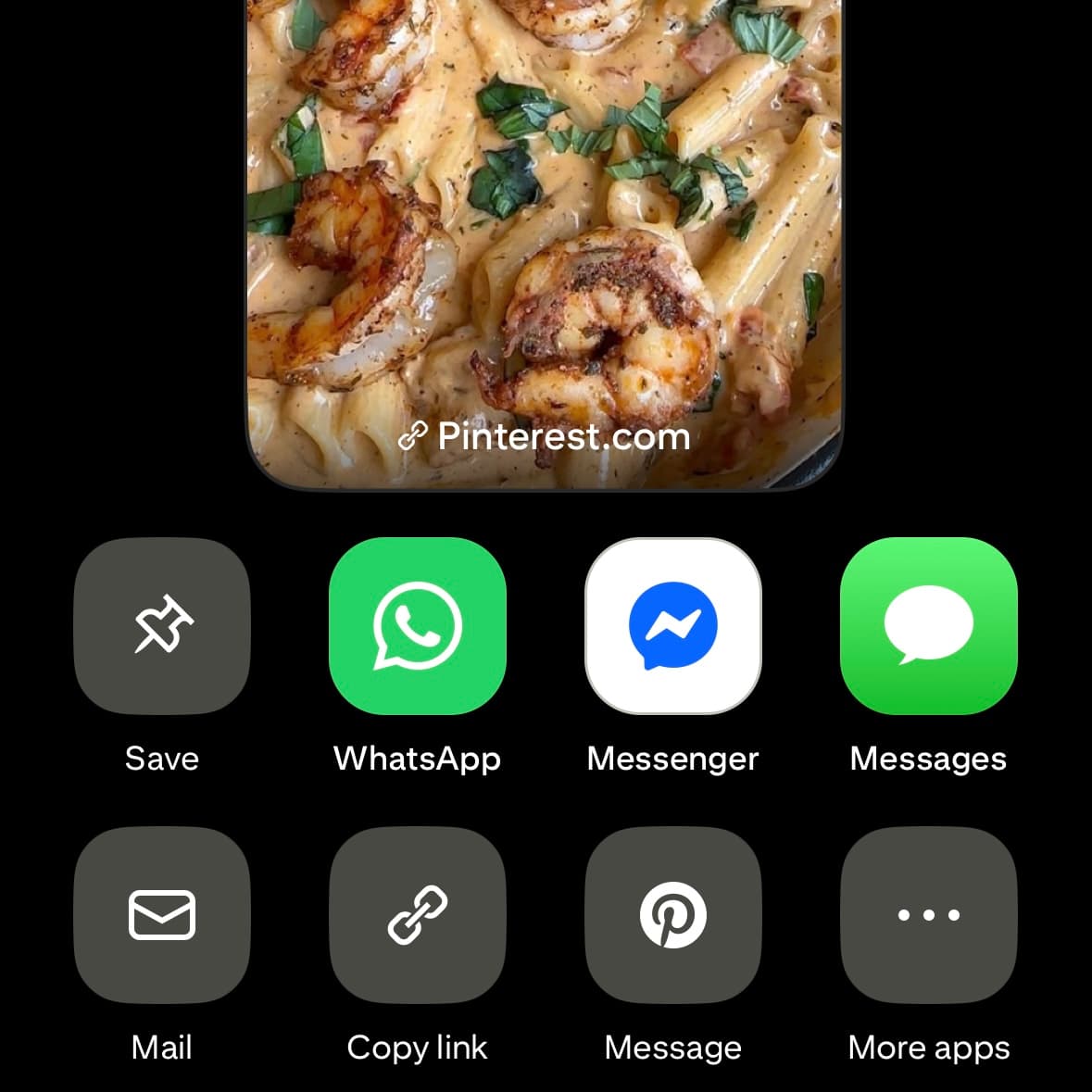 Pinterest Share Menu